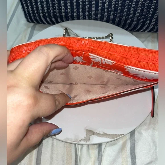 Kate Spade Orange Jae Wild Blossom Multi Large Continental Zip Around Wallet - Picture 9 of 16